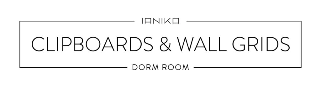 Minimalist Dorm Room - Clipboards & Wall Grids