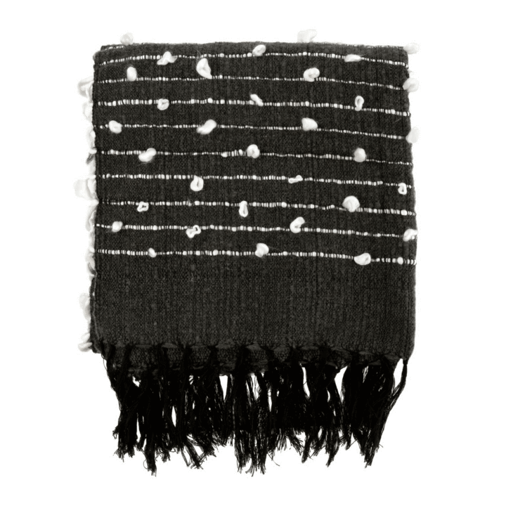 Adora Black Woven Throw