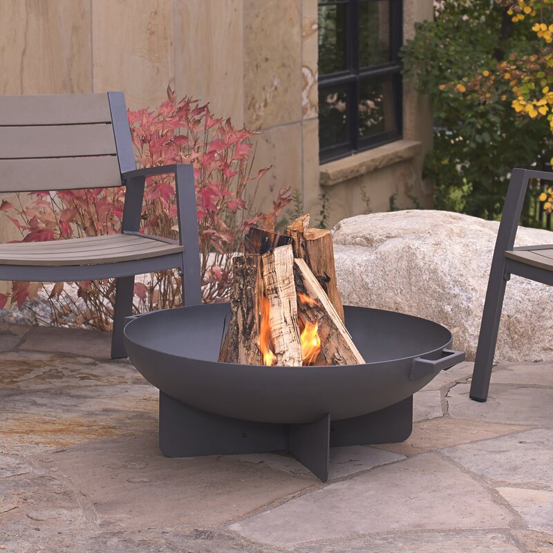 Best Minimalist Outdoor Fireplaces & Fire Pits - Anson Steel Wood Burning Fire Pit