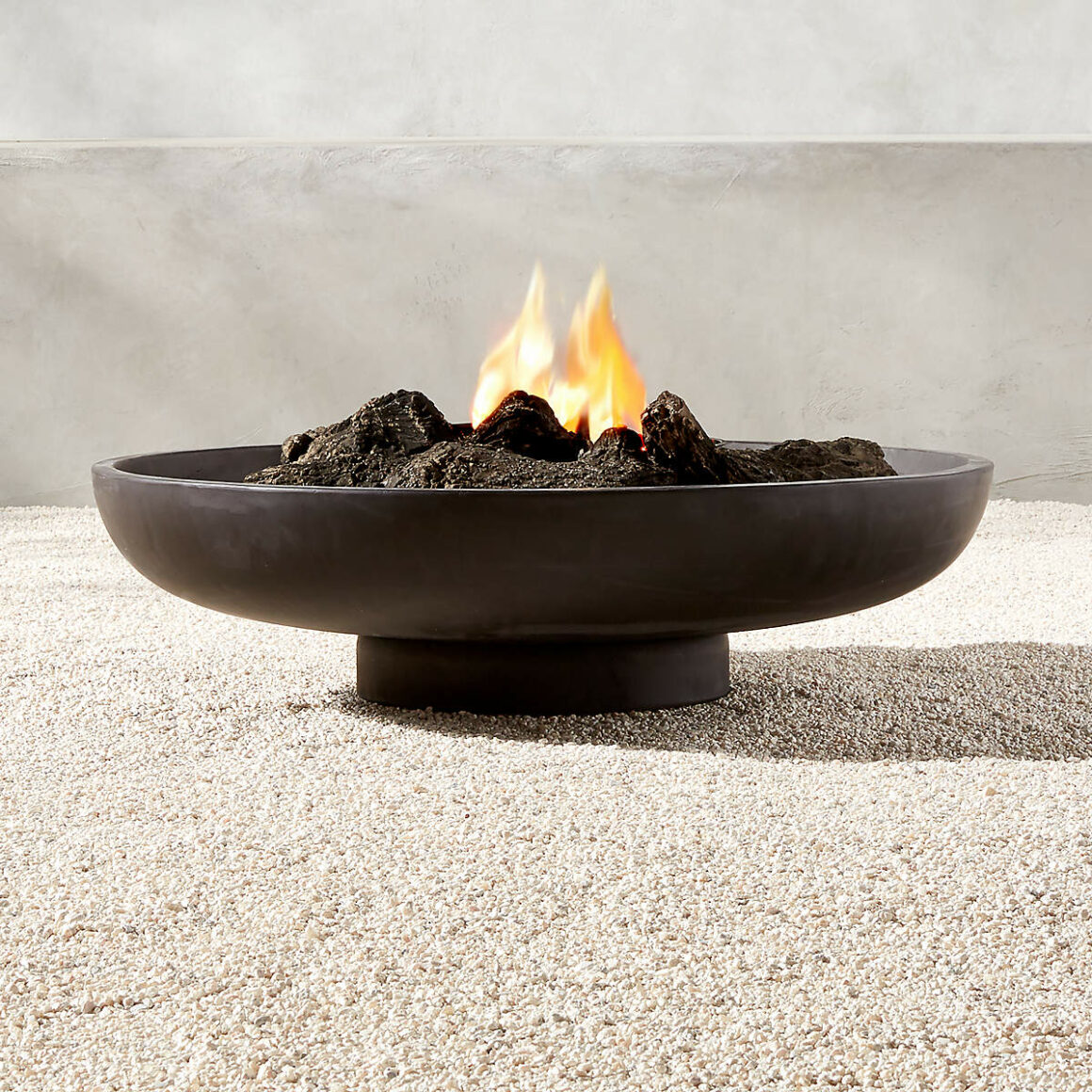 Best Minimalist Outdoor Fireplaces & Fire Pits - CB2 Form Cement Pit