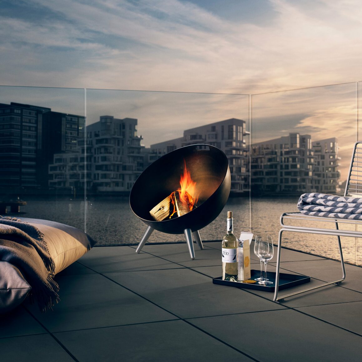 Best Minimalist Outdoor Fireplaces & Fire Pits - Eva Solo FireGlobe Fireplace
