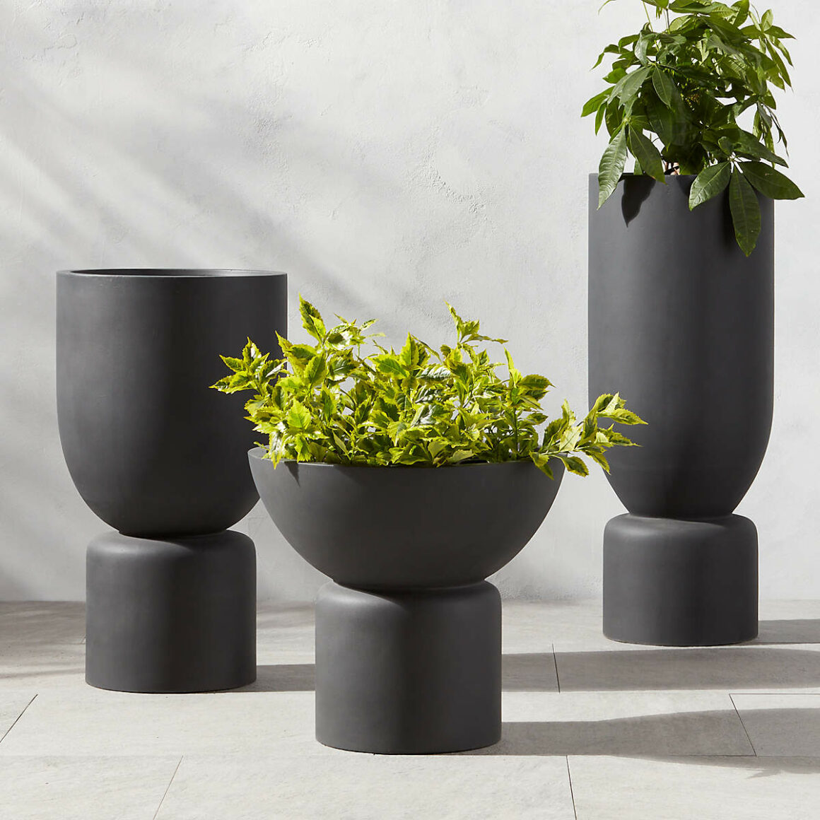 Flatform Charcoal Indoor:Outdoor Planters