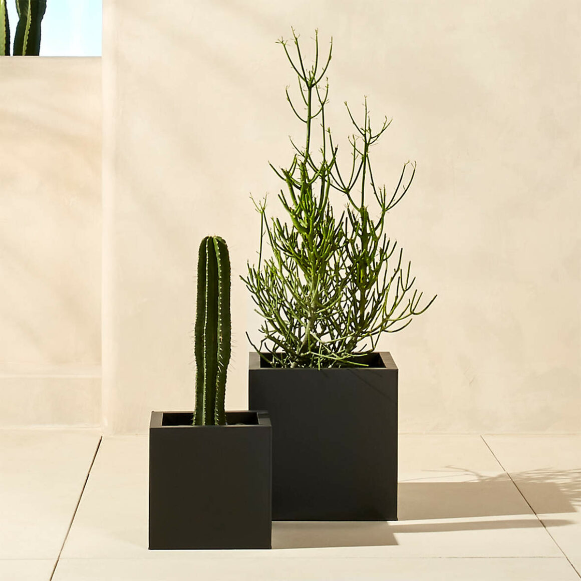 Blox Galvanized Charcoal Indoor:Outdoor Planters